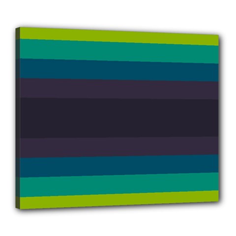 Neon Stripes Line Horizon Color Rainbow Yellow Blue Purple Black Canvas 24  X 20  by Mariart