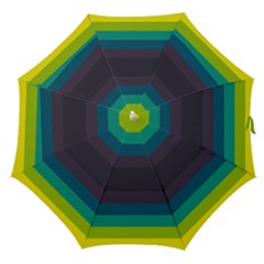 Neon Stripes Line Horizon Color Rainbow Yellow Blue Purple Black Straight Umbrellas by Mariart