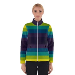 Neon Stripes Line Horizon Color Rainbow Yellow Blue Purple Black Winterwear by Mariart