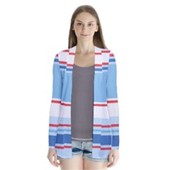 Navy Blue White Red Stripe Blue Finely Striped Line Cardigans by Mariart