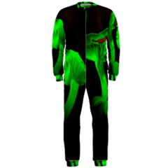 Neon Green Resolution Mushroom Onepiece Jumpsuit (men)  by Mariart