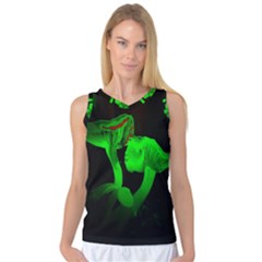 Neon Green Resolution Mushroom Women s Basketball Tank Top