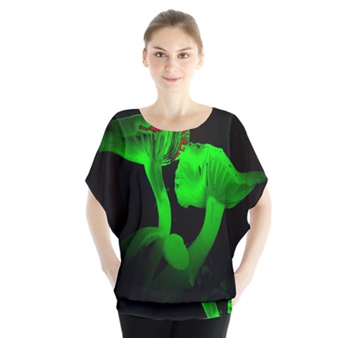 Neon Green Resolution Mushroom Blouse by Mariart