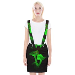 Neon Green Resolution Mushroom Suspender Skirt by Mariart