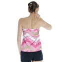 Pink Red White Grey Chevron Wave Strapless Top View2