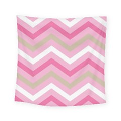 Pink Red White Grey Chevron Wave Square Tapestry (small) by Mariart