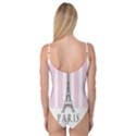 Pink Paris Eiffel Tower Stripes France Camisole Leotard  View2