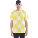 Plaid Chevron Yellow White Wave Men s Sport Mesh Tee View1