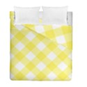 Plaid Chevron Yellow White Wave Duvet Cover Double Side (Full/ Double Size) View1