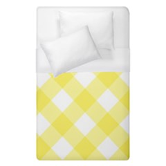 Plaid Chevron Yellow White Wave Duvet Cover (single Size)