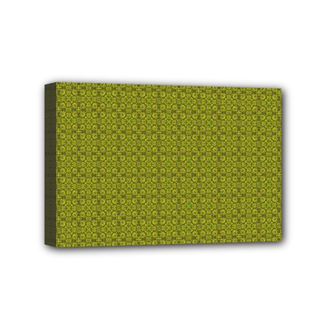 Royal Green Vintage Seamless Flower Floral Mini Canvas 6  X 4  by Mariart