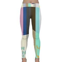 Rainbow Color Line Vertical Rose Bubble Note Carrot Classic Yoga Leggings by Mariart