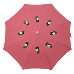 Minimalism Cat Pink Animals Straight Umbrellas by Mariart