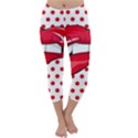 Sexy Lips Red Polka Dot Capri Winter Leggings  View1