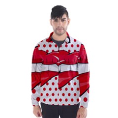 Sexy Lips Red Polka Dot Wind Breaker (men) by Mariart