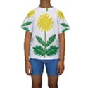 Sunflower Floral Flower Yellow Green Kids  Short Sleeve Swimwear View1