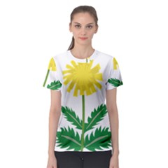 Sunflower Floral Flower Yellow Green Women s Sport Mesh Tee