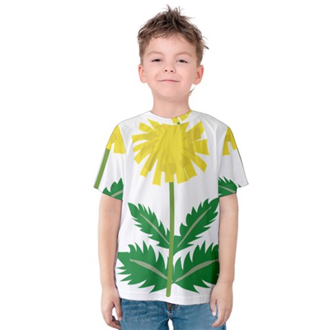 Sunflower Floral Flower Yellow Green Kids  Cotton Tee by Mariart