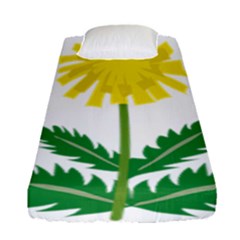 Sunflower Floral Flower Yellow Green Fitted Sheet (Single Size)