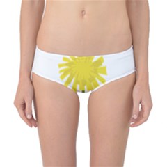 Sunflower Floral Flower Yellow Green Classic Bikini Bottoms