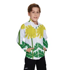 Sunflower Floral Flower Yellow Green Wind Breaker (Kids)