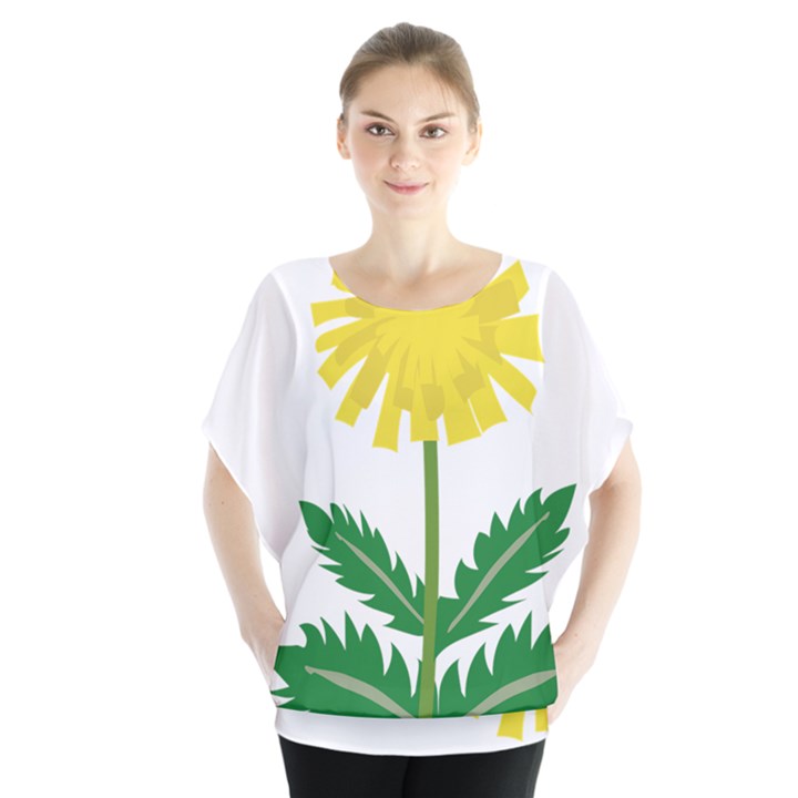 Sunflower Floral Flower Yellow Green Blouse