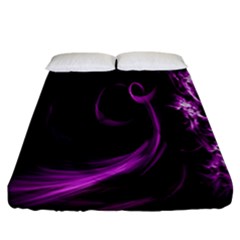 Purple Flower Floral Fitted Sheet (california King Size) by Mariart