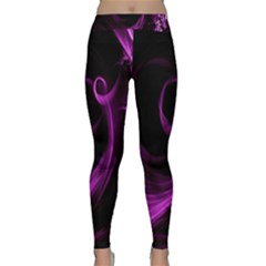 Purple Flower Floral Classic Yoga Leggings by Mariart