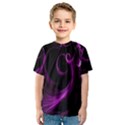 Purple Flower Floral Kids  Sport Mesh Tee View1