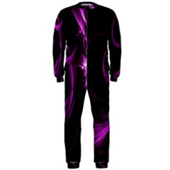 Purple Flower Floral Onepiece Jumpsuit (men)  by Mariart