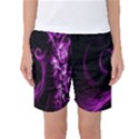 Purple Flower Floral Women s Basketball Shorts View1