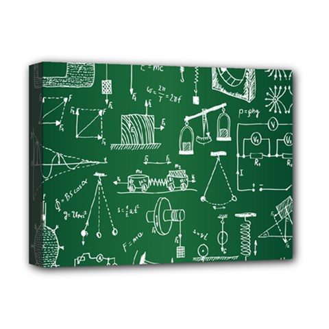 Scientific Formulas Board Green Deluxe Canvas 16  X 12   by Mariart