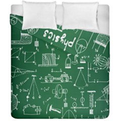 Scientific Formulas Board Green Duvet Cover Double Side (california King Size) by Mariart