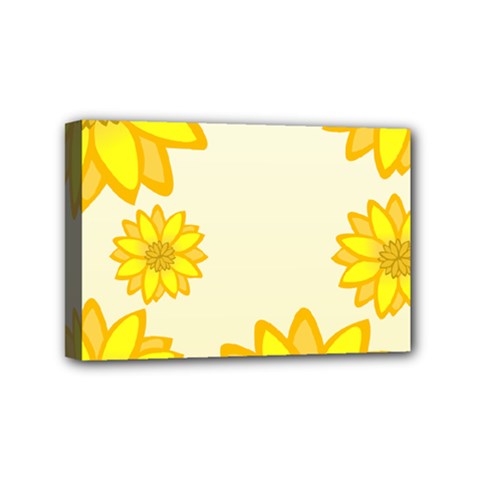 Sunflowers Flower Floral Yellow Mini Canvas 6  X 4  by Mariart