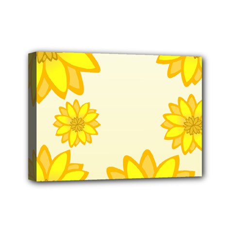 Sunflowers Flower Floral Yellow Mini Canvas 7  X 5  by Mariart