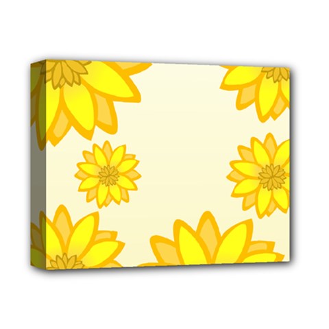 Sunflowers Flower Floral Yellow Deluxe Canvas 14  X 11  by Mariart