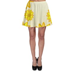 Sunflowers Flower Floral Yellow Skater Skirt by Mariart