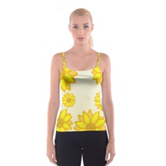 Sunflowers Flower Floral Yellow Spaghetti Strap Top by Mariart