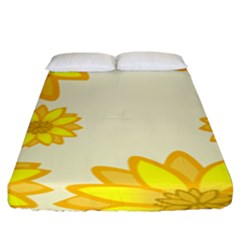 Sunflowers Flower Floral Yellow Fitted Sheet (king Size) by Mariart