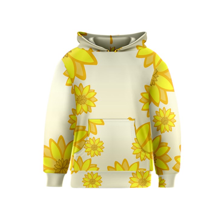 Sunflowers Flower Floral Yellow Kids  Pullover Hoodie