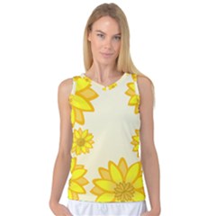 Sunflowers Flower Floral Yellow Women s Basketball Tank Top by Mariart