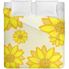 Sunflowers Flower Floral Yellow Duvet Cover Double Side (king Size) by Mariart