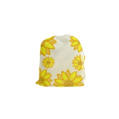 Sunflowers Flower Floral Yellow Drawstring Pouches (xs)  by Mariart