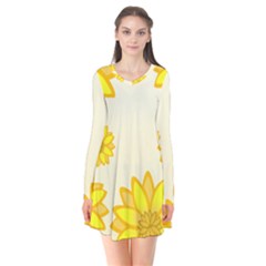 Sunflowers Flower Floral Yellow Flare Dress by Mariart