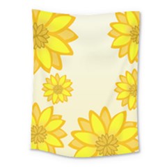 Sunflowers Flower Floral Yellow Medium Tapestry by Mariart