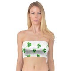 Leaf Green White Bandeau Top by Mariart