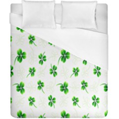 Leaf Green White Duvet Cover (california King Size) by Mariart