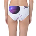 Space Transparent Purple Moon Star Mid-Waist Bikini Bottoms View2