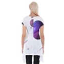 Space Transparent Purple Moon Star Short Sleeve Side Drop Tunic View2