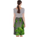 Leaf Green Grey Midi Beach Skirt View2